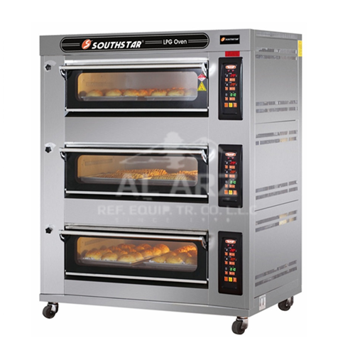 Common Gas Food Oven – 3 Deck With 6 Trays