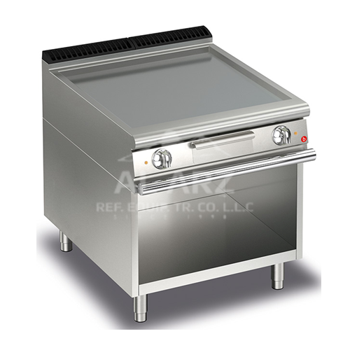 Electric Smooth Plate Griddle On Open Cupboard