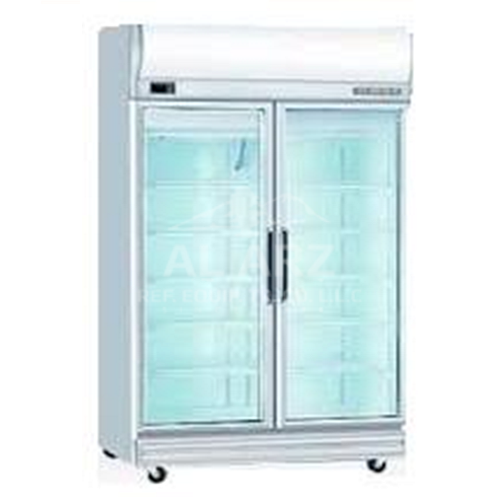 Painted Upright Double Glass Door Freezer