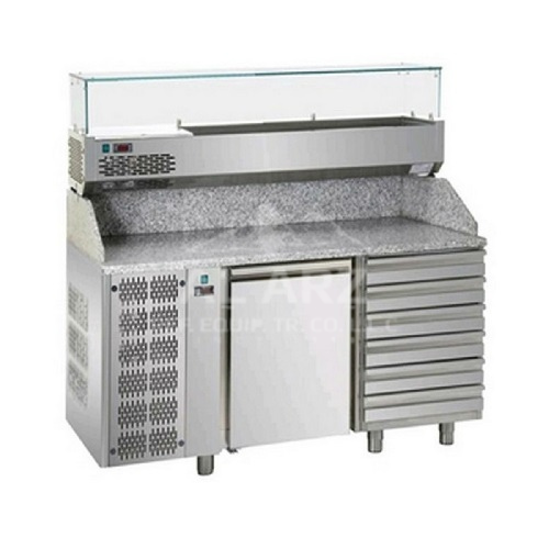 Pizza Counter 1 Door Eko Line With 6 Netural Drawers