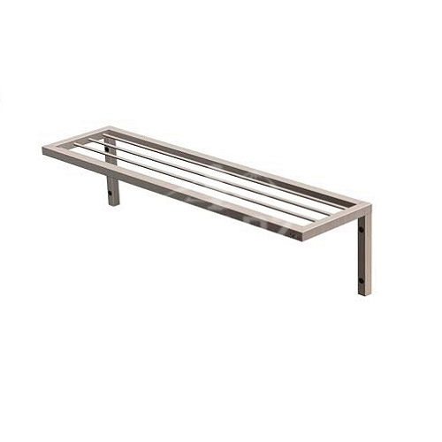 Heavy Duty Stainless-Steel Rodded Wall Shelf