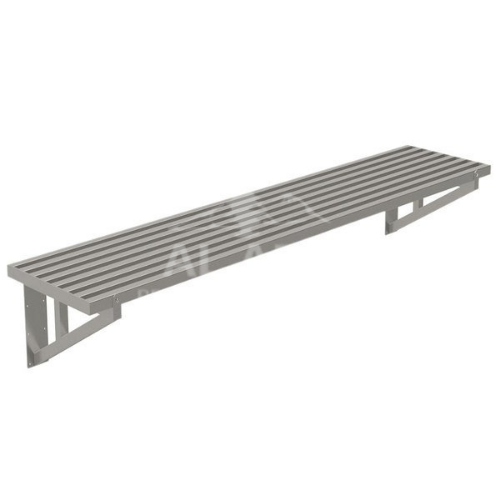 Heavy Duty Stainless-steel Slotted Wall Shelf